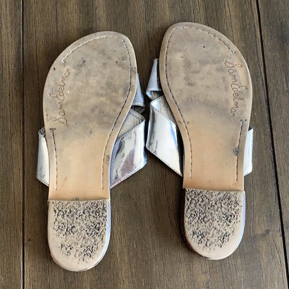 Sam Edelman Kora Silver Slip On Sandals - 7.5 - Picture 5 of 5